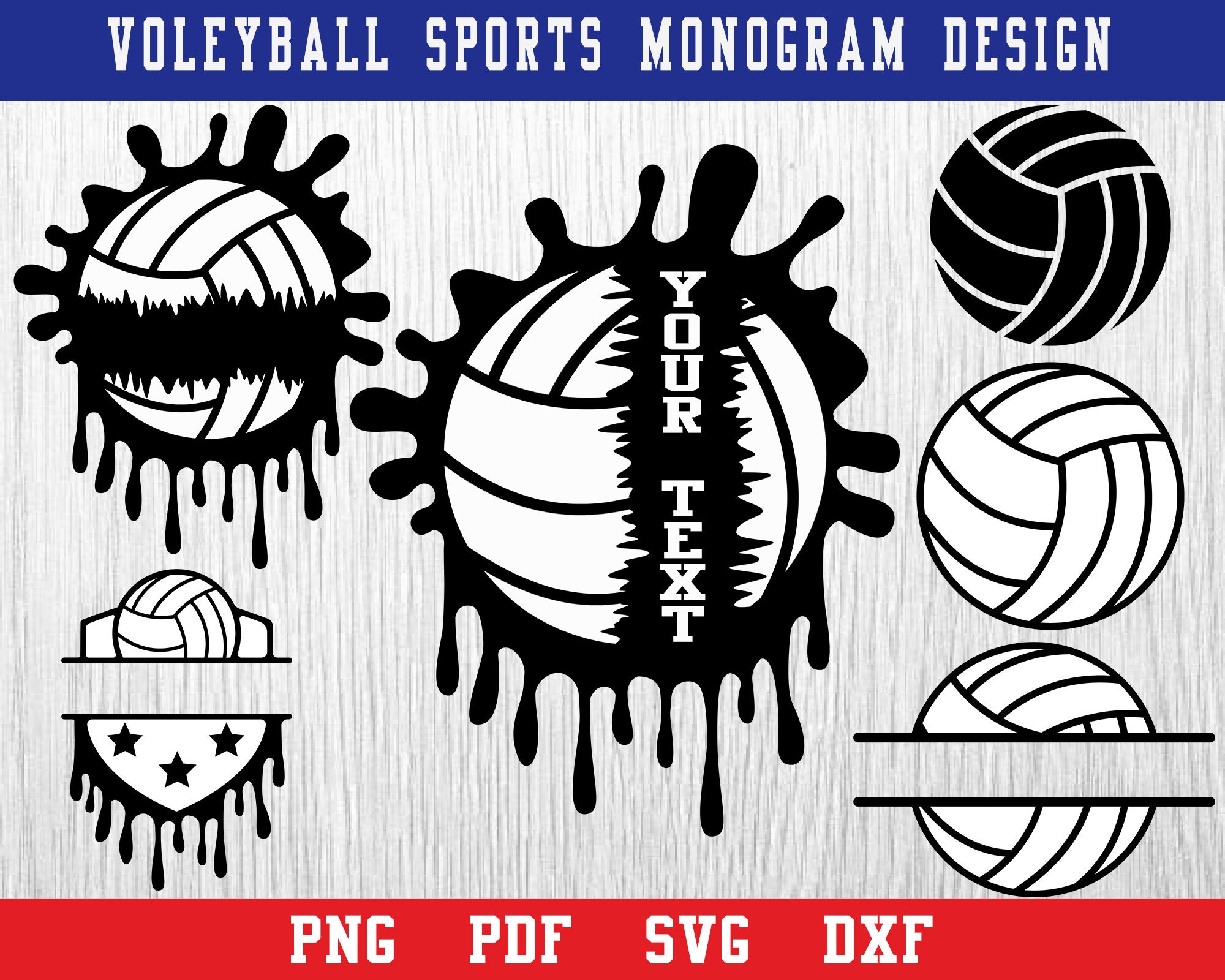 Volleyball Svg Bundle Volleyball Monogram Svg Volleyball - Etsy