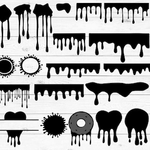 Dripping Border svg bundle, Bloody Dripping Border Bundle, Dripping Borders Bundle SVG, Blood Border, Dripping Paint Svg, Silhouette, png