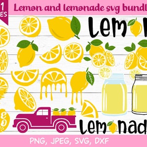 Lemon Svg Bundle, Lemonade Svg, lemon, lemonade Stand svg, Lime Citrus Fruit, Summer svg, Lemon Slice Svg , Cricut, Silhouette Cut Files