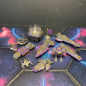 Painted Twilight Imperium Fleets