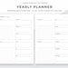 Yearly Planner Printable, Annual Planner, Yearly Overview, Year at a ...