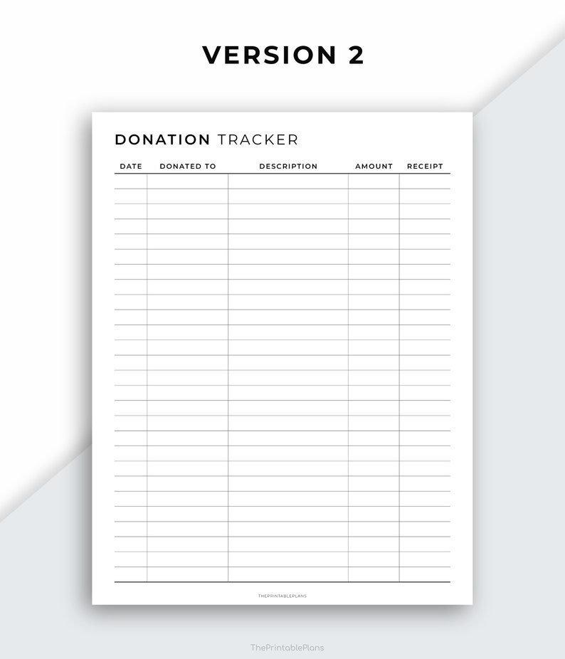 Donation Tracker Printable, Donation Log, Tithe Tracker, Giving Log ...
