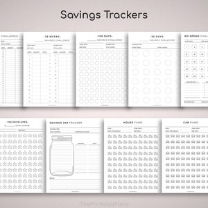 Printable Planner, Finance and Budget planner bundle Printable, Savings trackers, Calendars, Income, Expenses, Bill, Debt, Spending Trackers image 6