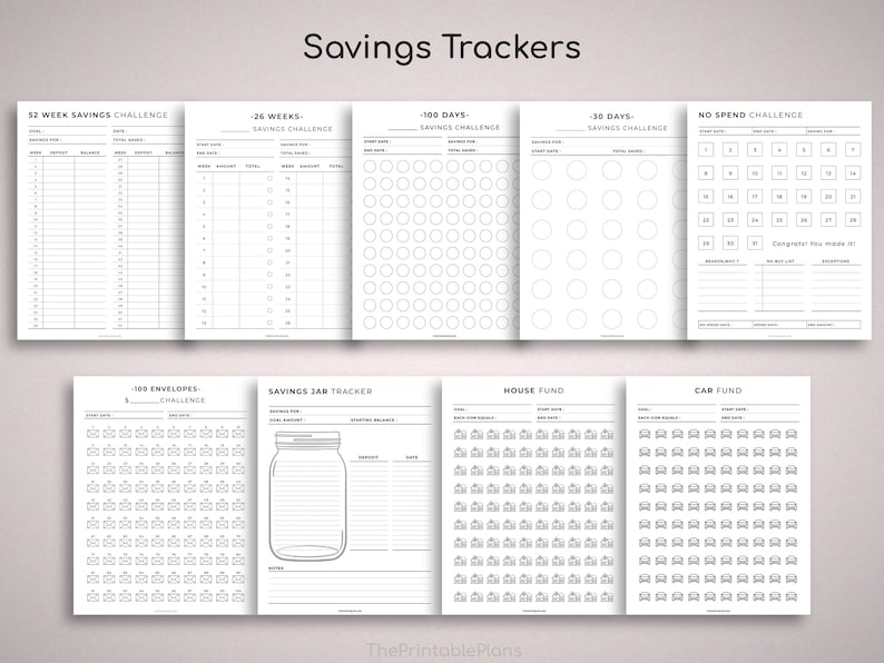 Printable Planner, Finance and Budget planner bundle Printable, Savings trackers, Calendars, Income, Expenses, Bill, Debt, Spending Trackers image 6