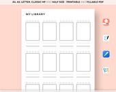 My Library Books Log, Books I Have, Books I Own, Books Tracker, Book List, Reading Tracker Printable, A4/A5/Letter/Classic HP/Half Size