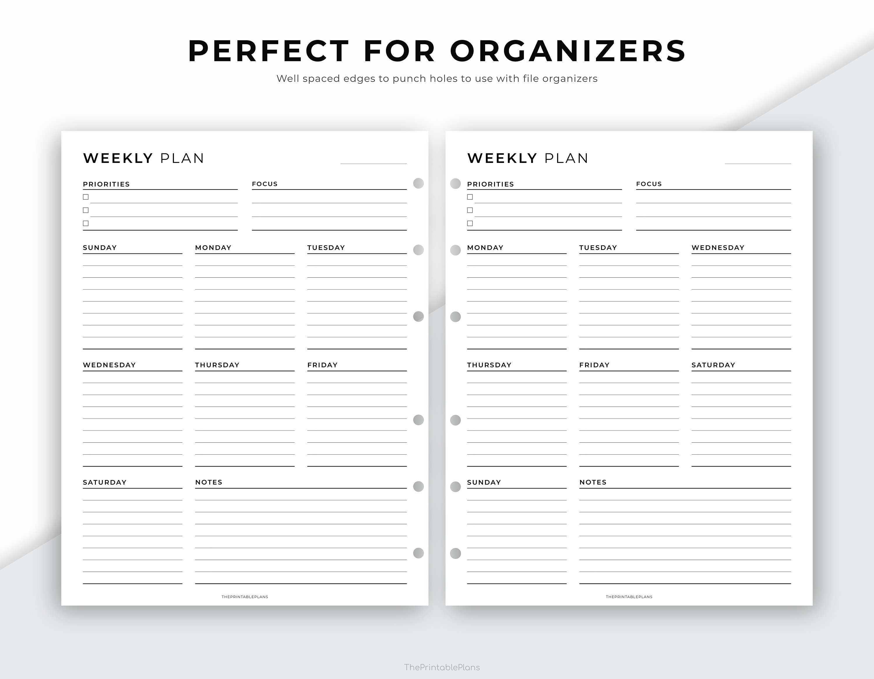 Weekly Planner Printable, Productivity Planner, Weekly to Do List ...