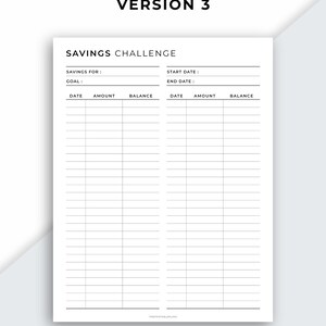 Savings Tracker Printable, Savings Challenge Printable, Saving Goal Plan, Finance Planner A4/a5 ...