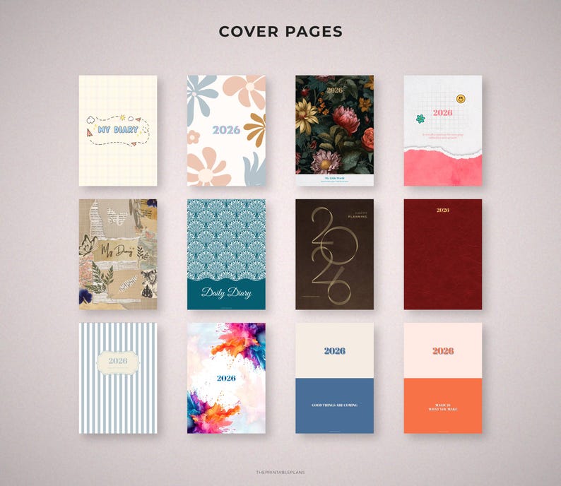 2026 Daily Diary Planner Printable, 2026 Daily Journal Planner, KDP ...