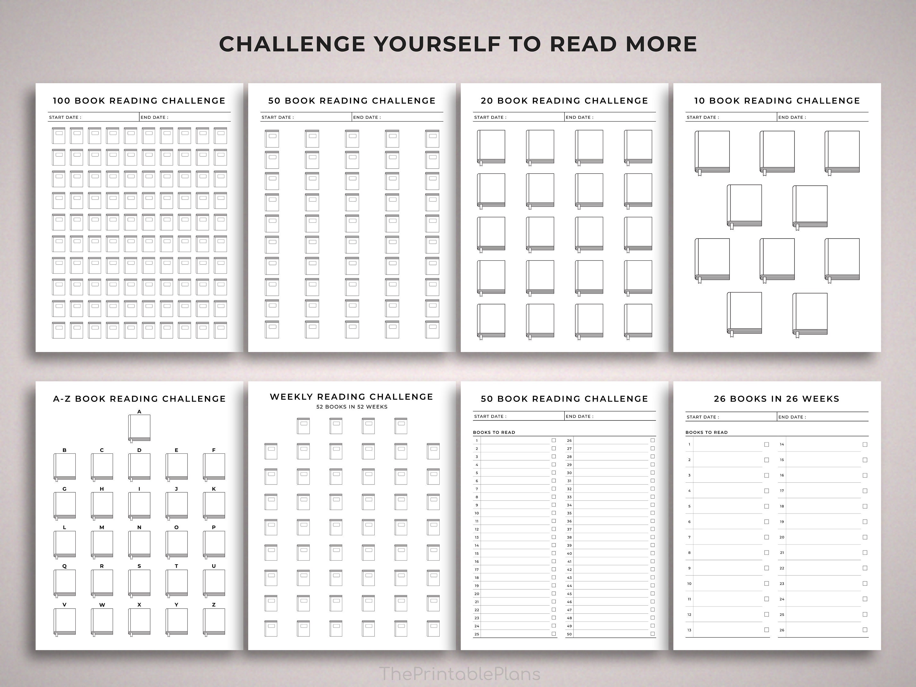 Reading Planner Bundle Printable Reading Journal Reading - Etsy