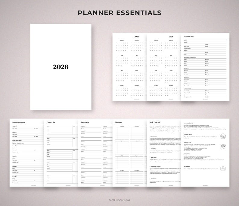 2026 Daily Diary Planner Printable, 2026 Daily Journal Planner, KDP ...