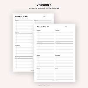 Weekly Organizer Printable, Weekly Schedule, Weekly Planner Printable To Do List, Weekly Agenda, Week At a Glance, A4/A5/Letter/Classic/Half image 5
