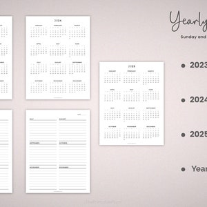 Druckbarer Planer, Personal Planner Bundle, täglich, wöchentlich Monatsplaner, Ziel, Gesundheit, Produktion, Finanzen, POMODORO und Jahreskalender. Bild 2