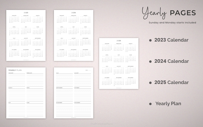 Printable planner, Personal planner bundle, daily weekly monthly planner, Goal, Health, Productivity, Finance, POMODORO and year calendar. image 2