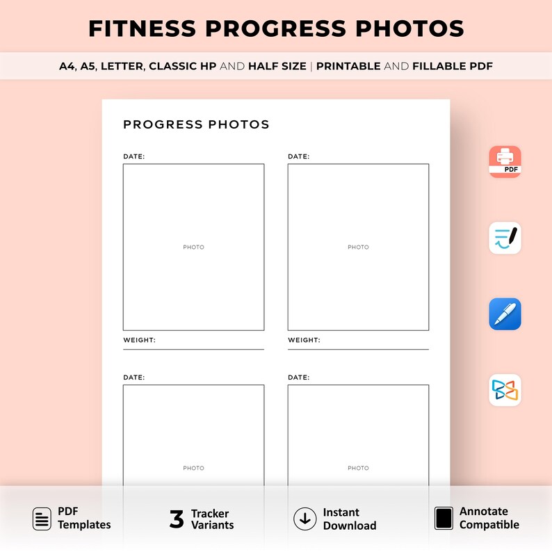 Progress Photo Exercise Progress Photos Planner, Fitness Journey Progress Photos, Before ...