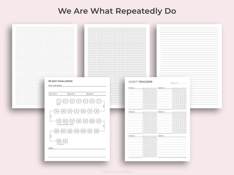 Printable Goal Planner Bundle Daily Weekly Monthly Quarterly - Etsy ...
