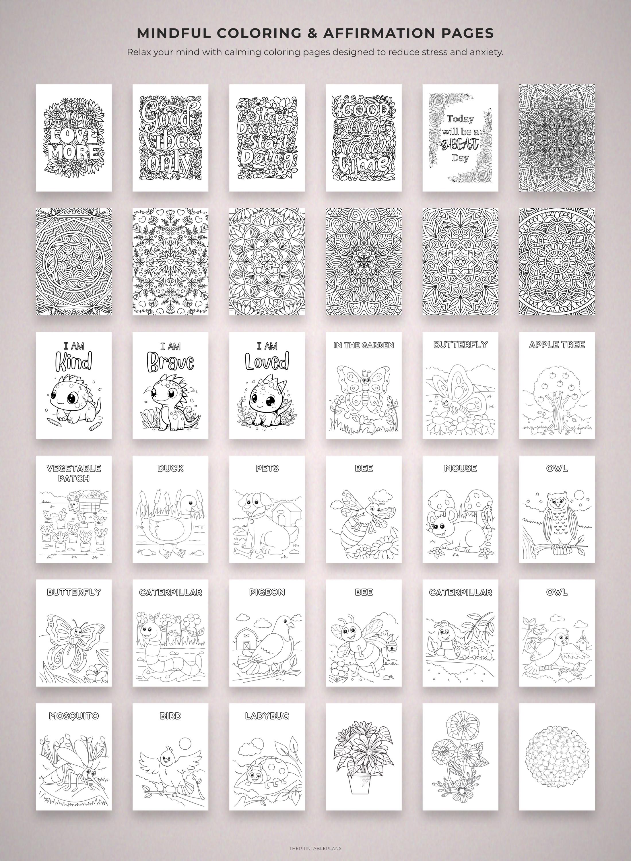 Mental Health Journal Bundle Printable, Mindfulness & Wellness Binder ...