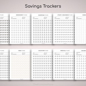 Printable Planner, Finance and Budget planner bundle Printable, Savings trackers, Calendars, Income, Expenses, Bill, Debt, Spending Trackers image 7