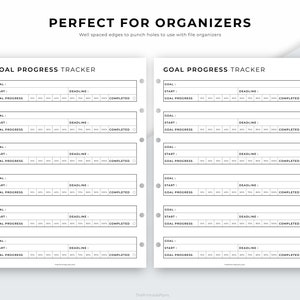 Goal Progress Tracker Printable, Goal Tracker Worksheet, Milestone Tracker, Printable Goal Progress, A4/A5/Letter/HP Classic/Half Size image 3