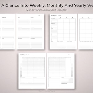 Printable Goal Planner Bundle, Daily, Weekly, Monthly, Quarterly ...