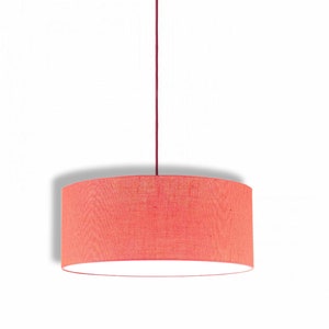 Lampshade Nordik linen saffron yellow ceiling lamp light ceiling light pendant light image 4