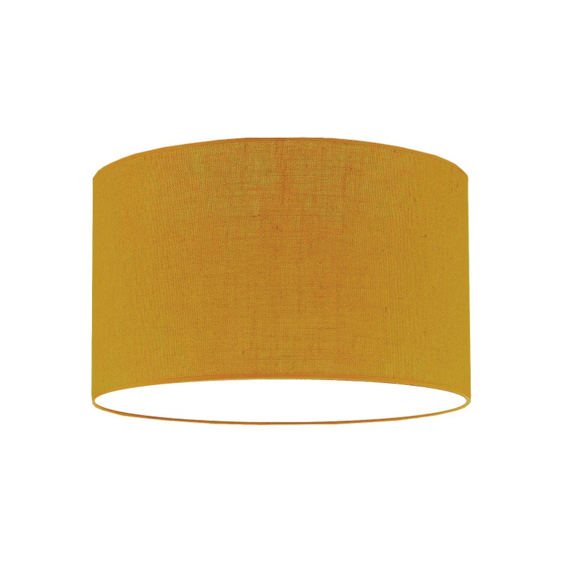 Lampshade Nordik linen saffron yellow ceiling lamp light ceiling light pendant light image 1