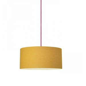 Lampshade Nordik linen saffron yellow ceiling lamp light ceiling light pendant light image 5