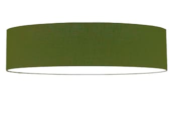 Lampenschirm -Nordik- Leinen Olivegrün Deckenlampe Leuchte Deckenleuchte Pendelleuchte