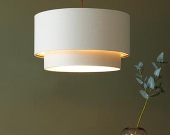 Lampshade -Skandi- linen cream ceiling lamp light ceiling light pendant light