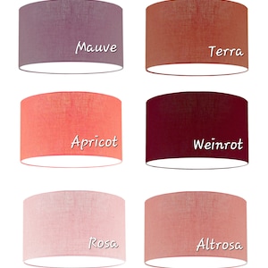 Fabric sample linen lampshades ceiling lights image 4