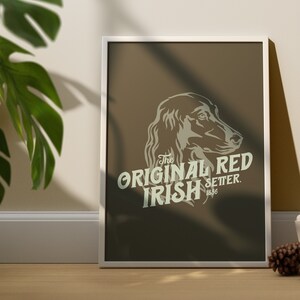 Irish Setter Poster - Red Setter Wall Art - Strength is the Setter