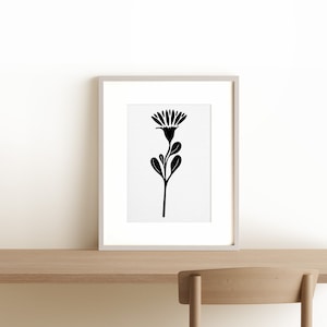 Elegant A4 Daisy Print, Digital Download Abstract,Flowers,Wall Art Print, Nordic Style, Plant, minimal, Modern Wall Decor, Housewarming Gift