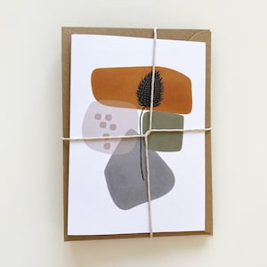 Lot de 6 cartes de voeux - les salutations de la nature. Parfait pour toutes les occasions, imprimé de manière durable sur du carton 100 % recyclé. Fabriqué en Australie.