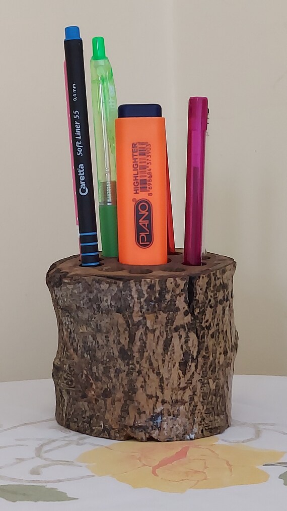 Walnut Pen Holder Walnut Wood Pen Holder Pen Holder Wood Etsy