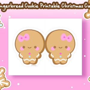 Cute Merry Christmas Card ,printable Gingerbread Christmas Card , Merry ...