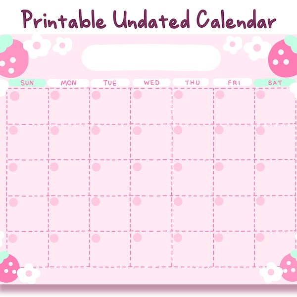 Cute Calendar Etsy