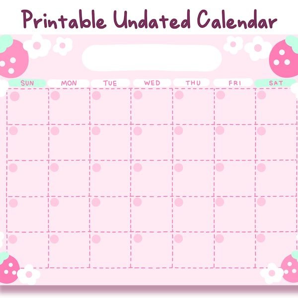 Cute Calendar Etsy