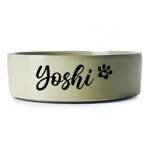 Dog cat bowl stickers / bowl labels / Pet personalization