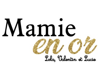 Flex Thermocollant Mamie / Personnalisation textile / Idée cadeau fête des grand mère