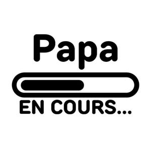 Peut inclure: Graphique noir et blanc avec le texte "Papa en cours..." Le texte "Papa" est au-dessus d'une barre de progression partiellement remplie.
