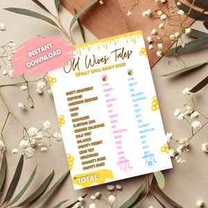 BEE Old Wives Tales Sign | Printable What Will it Bee Sign | Gender Reveal Sign | Baby Shower Decoration | Gender Reveal Decoration | Poster