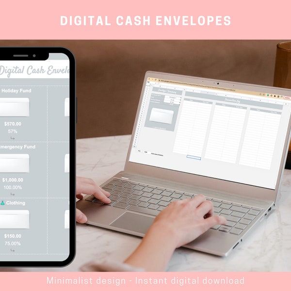 Digital Cash Envelope System | Google Sheets Template | Sinking Funds | Personal Finance Spreadsheet
