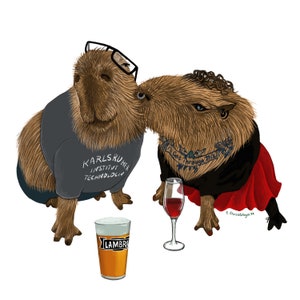 Portrait of you as a capybara instant download printable art
