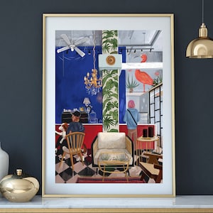 Bait Cafe in Florentine Tel Aviv printable art instant download