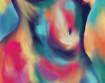 Naked Girl Beautiful Body Original Painting Women's Art - Etsy