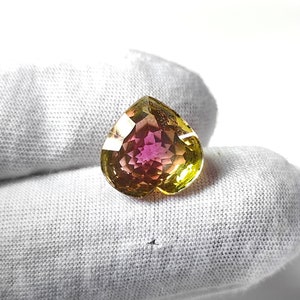 Tourmaline gemstone, Quartz gemstone, heart shape Gemstone, whiskey Colour, Loose gemstone for Jewellery Making, faceted gemstone