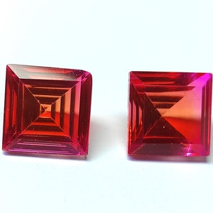 Padparadscha gemstone, Square faceted gemstone Quartz Crystal, Concave gemstone, pendant gemstone, ring making gemstone, stone for jewellery