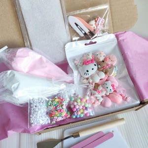 DIY Decoden Phone Case Deco Kit | Decoden Fake Whipped Cream Glue Craft Supplies Kawaii Character Resin Charms iPhone Samsung Phone Case