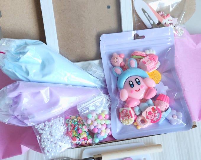 DIY Decoden Photo Frame Deco Kit | Decoden Fake Whipped Cream Glue Craft Supplies Kawaii Character Resin Charms Flatback Embellishments