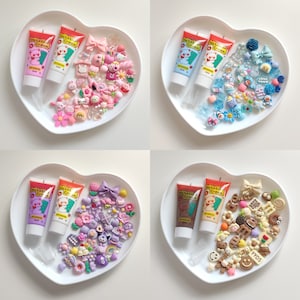 DIY Decoden Deco Starter Kit | DIY Fake Whipped Cream Glue Craft Supplies Resin Charms Flatback Embellishments Cabochons