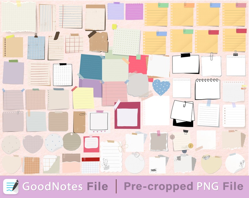 Goodnotes Sticky Notes Png Digital Sticky Notes Set Post It Etsy